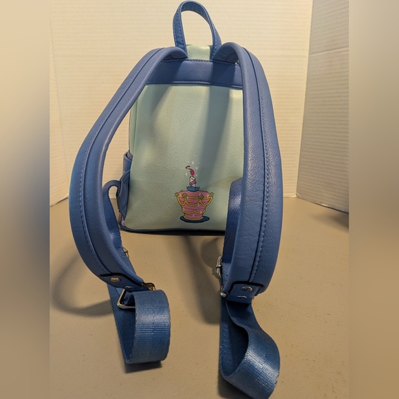 Disney Loungefly Alice In Wonderland Mini Backpack Absolem Caterpillar Bag Blue - Picture 3 of 15